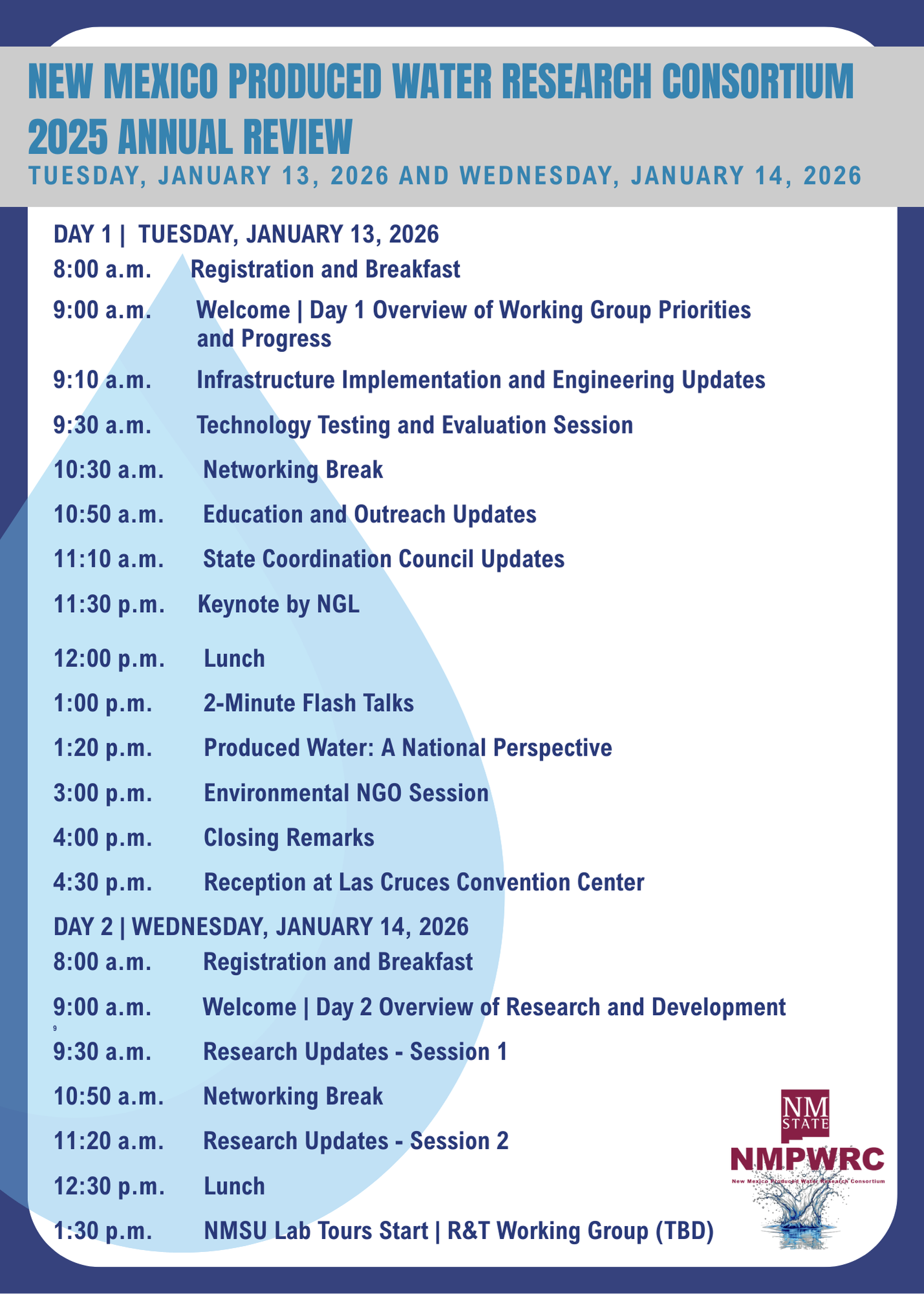 Annual Review Agenda